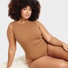 Women's Luxe Stretch Boat Neck Thong Bodysuit - Auden™ - 3 of 3