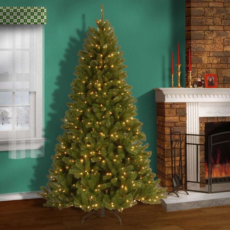 National Tree Company 7.5' Pre-Lit Artificial Full Christmas Tree, Green, North Valley Spruce, Dual Color LED Lights, 2 of 6