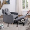 FONTOI Accent Chair Convertible Sleeper Chair Adjustable Pillow for Living Room Dorm Apartment, Gray, 46"*27"*13" - 2 of 4