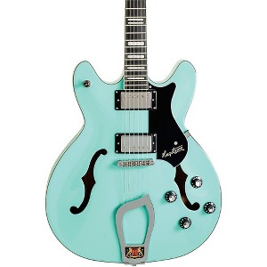 Hagstrom Viking Limited-Edition Semi-Hollow Electric Guitar Aged Sky Blue - 1 of 4