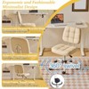 Karl Home | 22.1 Inch Upholstered PU Lattice Swivel Office Chair - 4 of 4