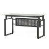 GDFStudio Phoenix Modern Tempered Glass Office Computer Desk, Black - 3 of 4