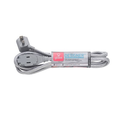 Globe Electric 9' 3 Outlet Extension Cord Gray: Indoor Electrical Cord, 16 AWG, ETL Listed