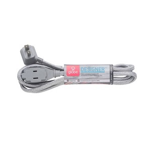 Globe Electric 9' 3 Outlet Extension Cord Gray: Indoor Electrical Cord, 16 AWG, ETL Listed - 1 of 4
