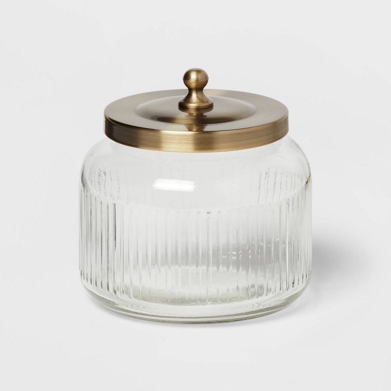 Small Glass Bath Canister Brass - Threshold&#8482;, 4 of 12