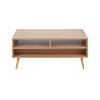 Astro Contemporary Coffee Table in Natural and White Wood by LumiSource - 4 of 4