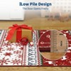 Christmas Rug Washable Small Floor Carpet Geometric Boho Snowflakes Rug Non Slip Soft Low Pile Retro Mat for Kitchen Laundry Room - 4 of 4