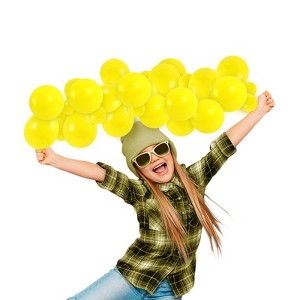 Treasures Gifted Yellow Balloons - 5 Inch Latex Balloons - 100 Pack - 1 of 1