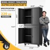 72" Metal Storage Cabinet with Wheels, Locking Doors &2 Drawers,Heavy Duty Rolling Garage Organizer for Home/Office/Workshop - 2 of 4