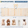 COZONY Freestanding Wooden Pet Gate, Collapsible Dog Fence with 2 Support Feet, Step-Over Barrier for Indoor Use - 3 of 4