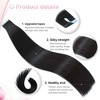 Jessie's Wig Tape In Hair Extensions For Women Thin Hair Straight #1B 30g 10-12 Inch 20 Pcs/Pack - 2 of 4