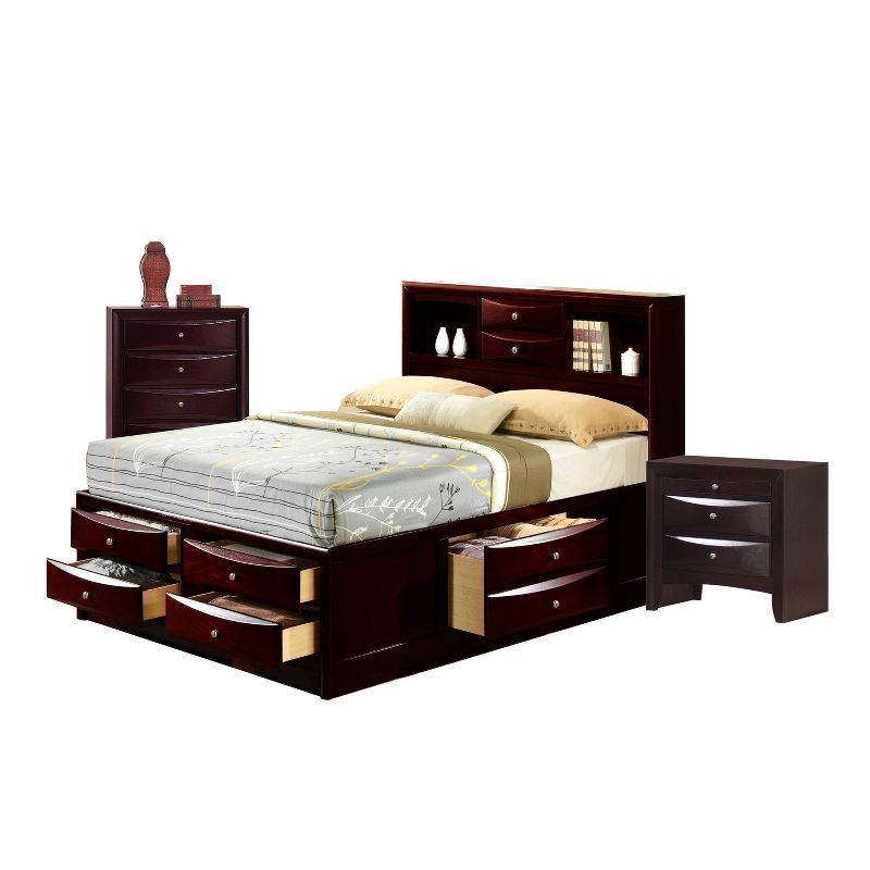 3pc King Madison Storage Bedroom Set Espresso Brown - Picket House Furnishings, 1 of 11