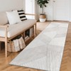 Washable Geometric Stripped Lines Print Area Rug for Living Room Bedroom, Indoor Modern Large Floor Carpet for Dining Room Home Office - 2 of 4