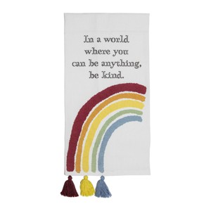 Be Kind Rainbow Multi Cotton Tea Towel - Foreside Home & Garden - 1 of 4