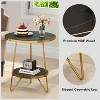 Tribesigns 2-Tier Round Accent Table, Modern Small Sofa Accent Table - image 4 of 4