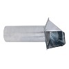 Lambro® 4-In. 26-Gauge Galvanized Steel Wall Exhaust Hood Bath Fan Vent with Damper, Wire-Mesh Screen, and 11-In. Pipe, 34400G in Silver - 2 of 4