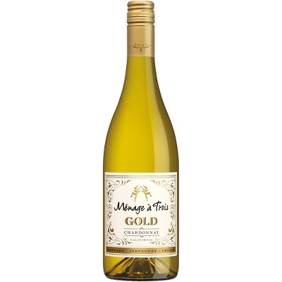 Ménage à Trois Gold Chardonnay White Wine - 750ml Bottle