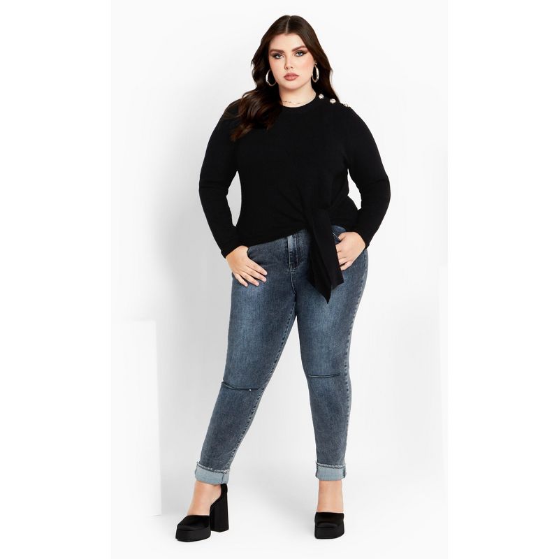 Women's Plus Size Royal Sweater - black | CITY CHIC, 4 of 8