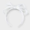 Girls' Chiffon Bow Headband - Cat & Jack™ White: Fashionable Hair Accessory for Styling, Securing, All Hair Types - 2 of 3