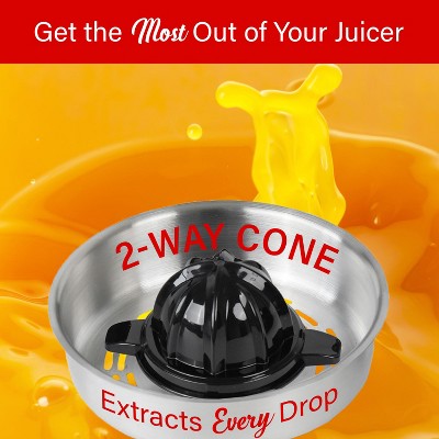 Black Stainless Steel Electric Citrus Juicer with Ergonomic Lever