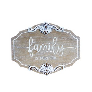 VIP Wood 15 in. Brown Family Is Forever Sign - 1 of 2