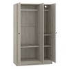 TIRAMISUBEST 3-Door Shutter Wardrobe Closet with Hanging Rod, Modern Bedroom Armoire with Storage Shelves and 3 Doors - 4 of 4
