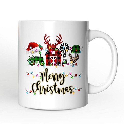 Farm Buffalo Plaid Christmas Mug, Farmhouse Gift (Non-Custom Only)| OrnamentallyYou - image 1 of 4