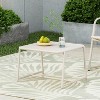 Christopher Knight Home Cowan Outdoor Side Table Iron Matte White - 2 of 4