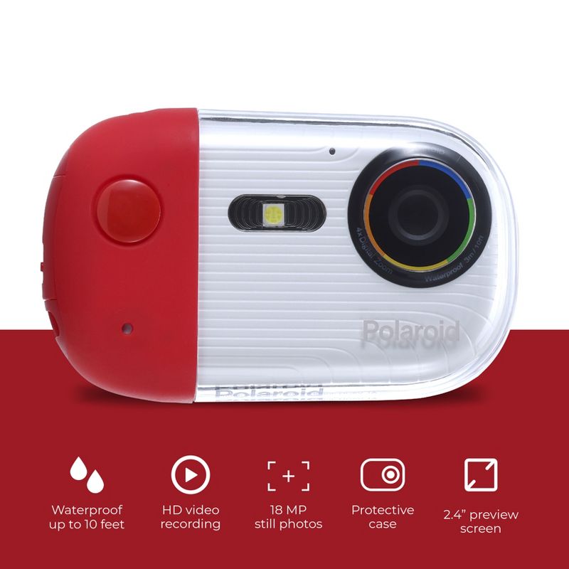 Polaroid Underwater Rechargeable Camera 18mp 4K with LCD Display, 3 of 12