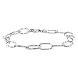 EVERLY JEWELRY | Sterling Silver Twisted Rolo Chain Bracelet, 7.5 inch - 1 of 4