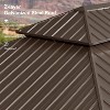 PURPLE LEAF Hardtop Gazebo Canopy with Netting and Curtains for Outdoor Deck Backyard Heavy Duty Metal Patio Permanent Pavilion - 4 of 4
