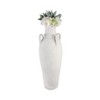 Decorative Floor Vase - Pottery Terracotta Rustic Dual Handles - Decorative for Home Bedroom Office Living Room - 39" Ivory & Tan - 3 of 4