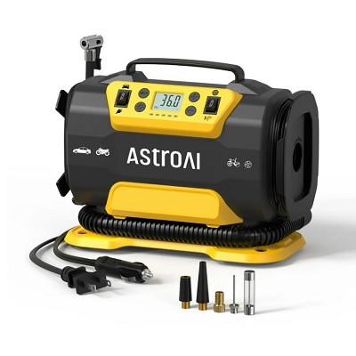AstroAI M1 Tire Inflator 150PSI Air Compressor Pump 12V DC/110V AC with Dual Metal Motors