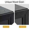 SpassWay Modern Wooden Decorative Combination Storage Cabinet With Four Doors Versatile for Entryway Living Room Hallway Black/Natural Wood - 4 of 4