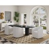 Set of 2 Anna Modern Round Faux Leather Dining Armchairs - Manhattan Comfort - 2 of 4