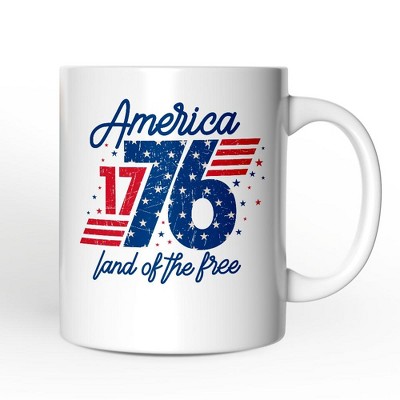 America 1776 Land of the Free Mug, Vintage 4th of July Gift| OrnamentallyYou