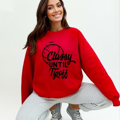 Simply Sage Market Women's Graphic Sweatshirt Classy Until Tipoff