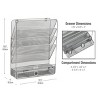 Mind Reader 4-Tier Vertical File Storage, Desktop Organizer, Wall Mount, Office, Metal Mesh, 12.5"L x 4"W x 16.5"H, Black - 3 of 4