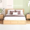 Streamdale Queen Size Wood Platform Bed with Underneath Storage and 2 Drawers, Wood Color - 3 of 4