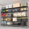 Karl Home Heavy Duty Storage Adjustable Metal Shelves Wire Shelving Unit With Wheels 1200LBS NSF - 3 of 4