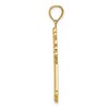Black Bow Jewelry 14k Yellow Gold Textured & Polished Budded Cross Pendant - 2 of 4