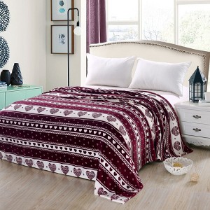 Ultra Warm and Comfy Microplush Heartfelt Blanket - 1 of 3
