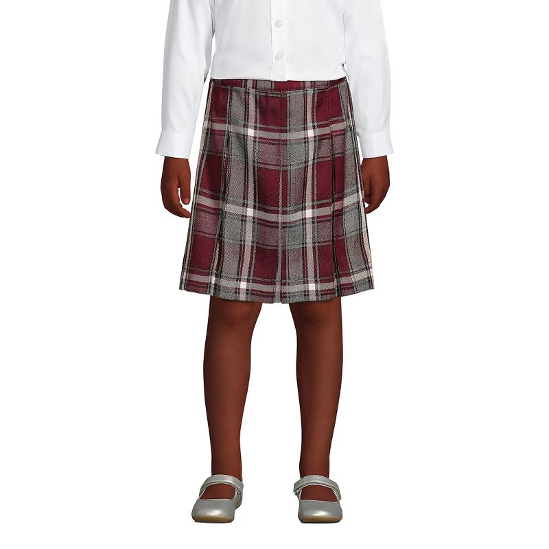 Lands' End School Uniform Kids Plaid Box Pleat Skirt Top of the Knee, 3 of 6