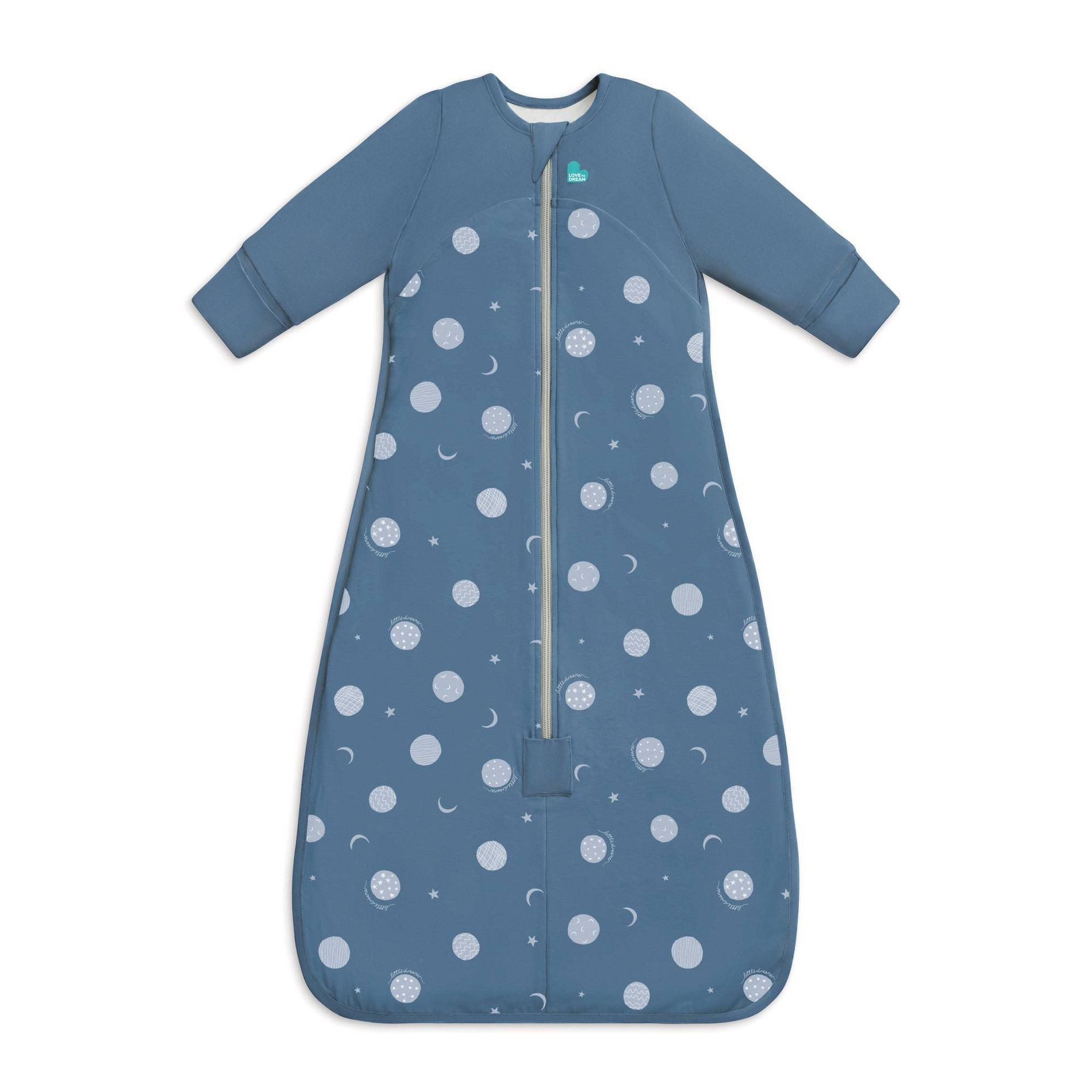 Love to Dream Original Cotton Long Sleeve Sleep Bag (1.0 TOG) - Dreamer Denim - 18-36m