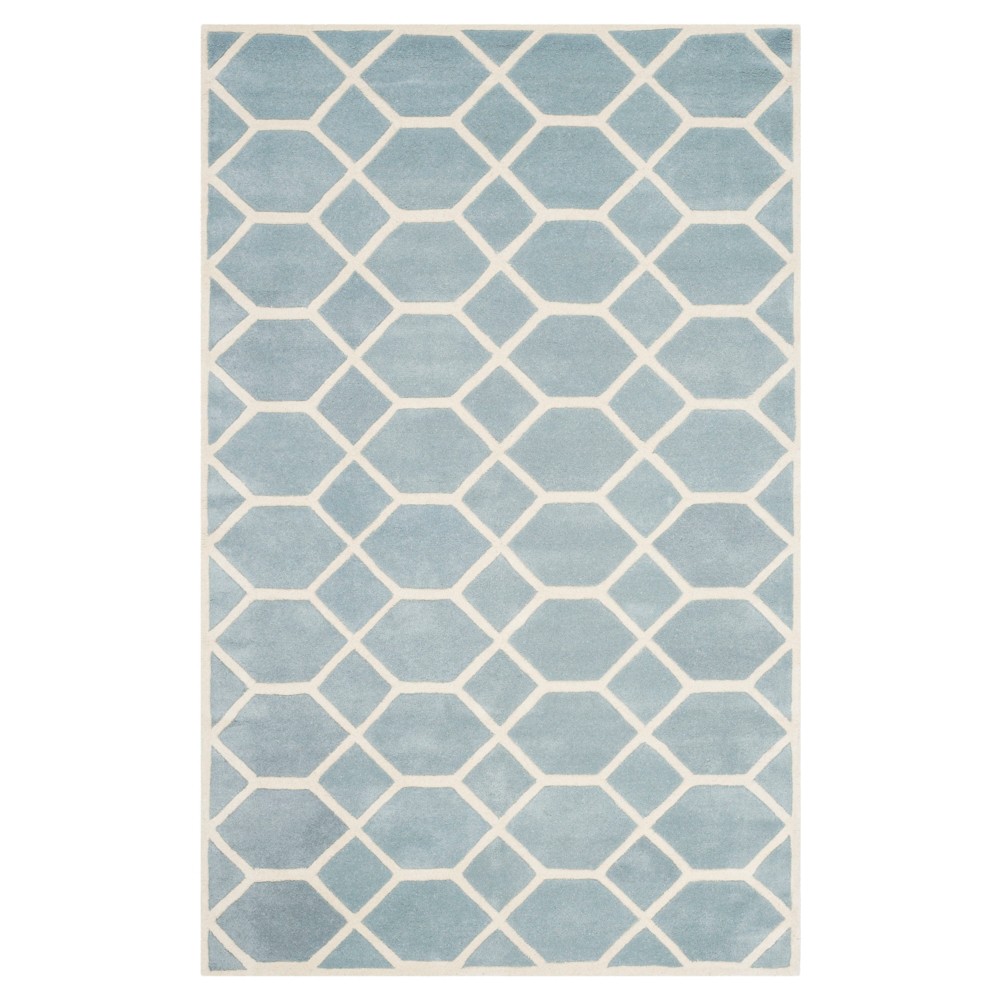 6'x9' Minnie Tufted Rug Blue/Ivory - Safavieh