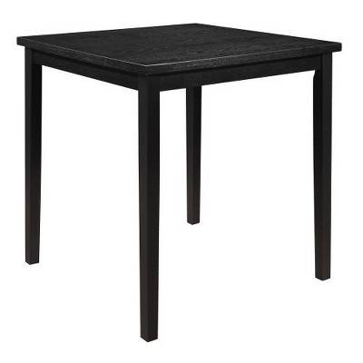 SYFERLORY Counter Height Table Black Finish 1pc Square Transitional Style Wooden Dining Kitchen Furniture