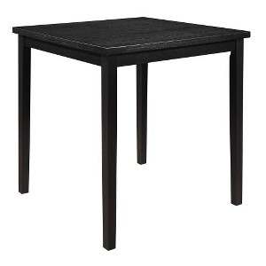 SYFERLORY Counter Height Table Black Finish 1pc Square Transitional Style Wooden Dining Kitchen Furniture - 1 of 1