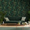 Fiore Midnight Black and Green Tropical Paste the Wall Wallpaper - 2 of 4