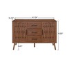 47" Storage Cabinet, Special Storage Cabinet, Suitable For Living Room, Bedroom, Dining Room, Study Room Brown - 3 of 4