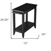 HomeRoots 24" Black End Table With Shelf - 3 of 4